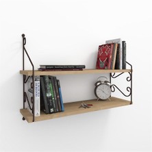 Decormet Seramoni Raf ve Kitaplık Seti 2 Raflı 200X720 Safir Meşe - Malibu