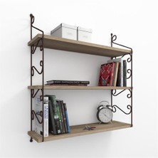 Decormet Seramoni Raf ve Kitaplık Seti 3 Raflı 200X720 Sakramento - Adena