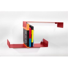 Decormet Parantez Raf ve Kitaplık Seti Kırmızı