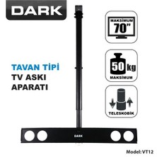 Dark 37"- 70" Tavan Tipi Hareketli, Yükseklik Ayarlı TV Askı Aparatı  DK-AC-VT12