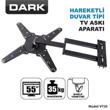 DARK 23"- 55" DK-AC-VT30 Hareketli ve Katlanabilir Duvar Tipi,TV Askı Aparatı