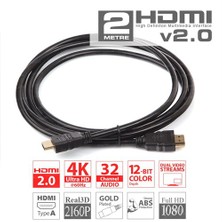 Dark v2.0 2mt, 4K / 3D, Ağ Destekli, Altın Uçlu HDMI Kablo (DK-HD-CV20L200TV)