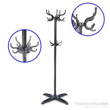 Metal Gövdeli Standart Ayaklı Askılık Siyah
