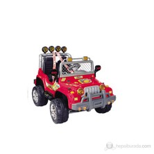 Akülü Mega Jeep Kırmızı