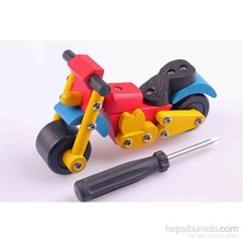 Learning Toys Wooden Construction Motorbike