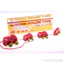 Learning Toys 4PCS Wooden Rolling Toys