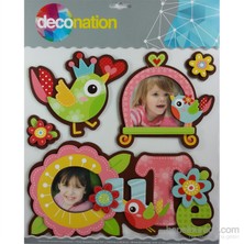 Stic&Stic Sevimli Kuş Neşeli Çerçeve Sticker