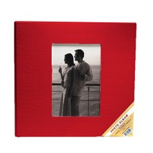 500'Lük Deri Fotoğraf Albümü-Kırmızı