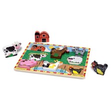 Melissa&Doug Ahşap Tombul Yapboz -Çiftlik