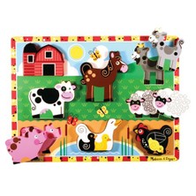 Melissa&Doug Ahşap Tombul Yapboz -Çiftlik