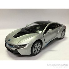 Kinsmart Gri Bmw İ8 1:36 Metal Çek Bırak Araba