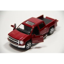 Kinsmart Kırmızı 2014 Chevrolet Silverado 1:46 Ölçekli Metal Araba