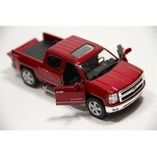 Kinsmart Kırmızı 2014 Chevrolet Silverado 1:46 Ölçekli Metal Araba