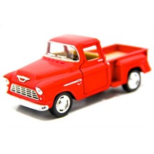 Kinsmart 1955 Chevy Stepside Pick-Up (Kırmızı) 1:32 Metal Çek Bırak Kamyonet
