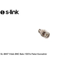 S-link SL-BN17 Vidalı BNC Bakır 50 li Paket Konnektör