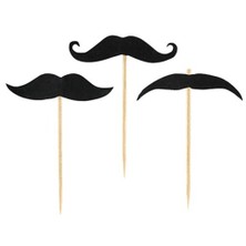 Pandoli Pembe Renk Bıyık Partisi Dekoratif Kürdan 8 Adet