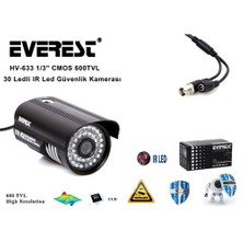 Everest Hv-633 1/3` Cmos 600Tvl 30 Ledli Ir Led Güvenlik Kamerası