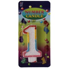 Pandoli 1 Rakamlı Numaralı Parti Mumu