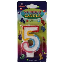 Pandoli 5 Rakamlı Numaralı Parti Mumu