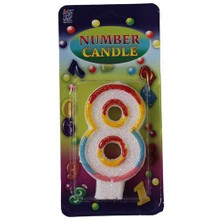 Pandoli 8 Rakamlı Numaralı Parti Mumu