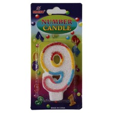 Pandoli 9 Rakamlı Numaralı Parti Mumu