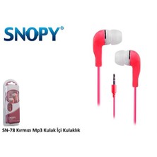 Snopy Snopy Sn-78 Kırmızı Mp3 Kulaklık