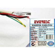 Everest Ec-41 4Ve1 Folyolu 100M Lüks Cctv Kablo