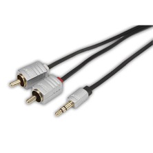 TTAF Nano Pro 3.5mm Stereo - 2 RCA AUX Ses Kablosu Y Kablo 2m