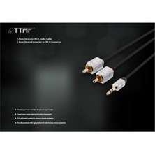 TTAF Nano Pro 3.5mm Stereo - 2 RCA AUX Ses Kablosu Y Kablo 2m