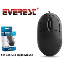 Everest SM-385 Kablolu Siyah Mouse