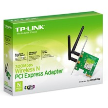 TP-LINK TL-WN881ND, 300 Mbps N Kablosuz 2x2dBi Değiştirilebilir Antenli PCI Express Adaptör