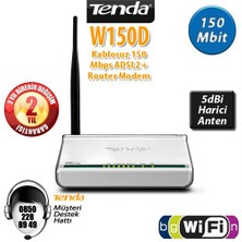 Tenda W150D 4port WiFi-N 150M ADSL2+Modem Router