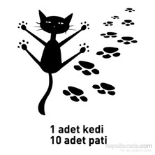 Artikel Kedi Kadife Duvar Sticker