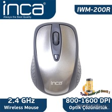 Inca IWM-200R 2.4GHZ Wireless Ergonomik Nano Alıcılı Mouse