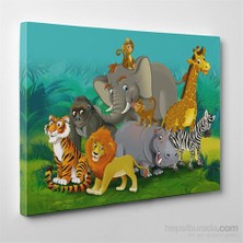 Tabloshop Orman Hayvanları Kanvas Tablo