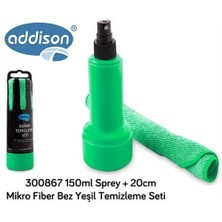 Addison 300867 150Ml Sprey + 20Cm Mikro Fiber Bez Yeşil Temizleme Seti