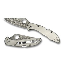 Spyderco Delıca Tıtanıum Damascus Cakı