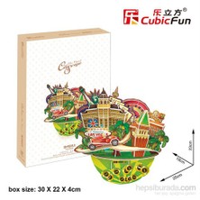 Cubic Fun 3D 64 Parça Puzzle Cityscape - Las Vegas