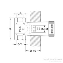 Grohe Ankastre Stop Valf İçin İç Gövde 3 4" - 29802000