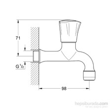 Grohe Costa L Duvardan Tek Musluk Kısa 98 mm - 30098001