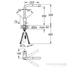 Grohe Minta Tek Kumandalı Spiralli Eviye Bataryası - 32168000