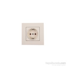 Günsan  Eqona Krem Çocuk Korumalı Topraklı Priz