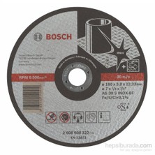 Bosch  - Expert Serisi Inox (Paslanmaz Çelik) İçin Düz Kesme Diski (Taş) - As 30 S Inox Bf, 180 Mm, 3,0 Mm