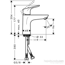 Hansgrohe Banyo Kumandalı Lavabo Bataryası