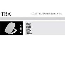 TBA FİESTA DUROPLAST KLOZET KAPAĞI  BEYAZ / PLASTİK BAĞLANTILI K340008