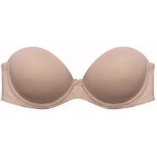 Kadın Basic Düz Straplez Destekli Sulu Ten Sütyen 3060