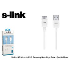 S-Link Smg-495 Samsung Note3/S5 Micro Usb 3.0 Data + Şarj Kablosu