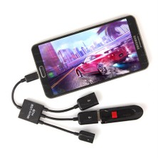 Dark Micro Usb Tablet ve Akıllı Telefon 2xUSB Dönüştürücü OTG Kablo (DK-AC-USB2MICRO2)