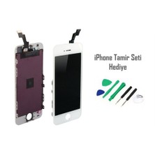 iPhone 5s Beyaz Ekran Lcd Tamir Seti Hediyeli