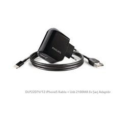 Philips DLP2207V/12 Apple Lightning USB Kablo ve Ev Şarj Adaptörü (5V/2.1A) MFI